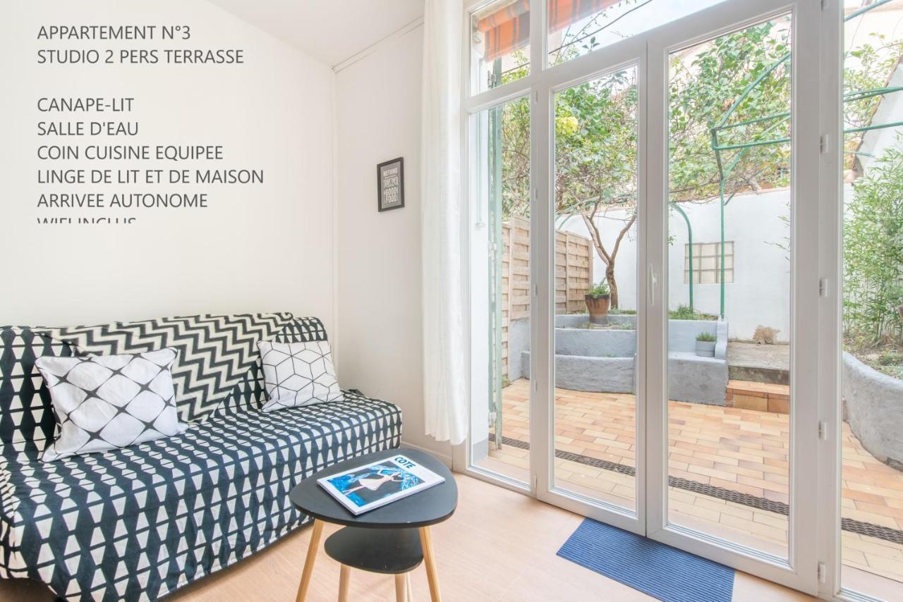 Studio Blancarde Terrasse Parking Clim Marseille Ngoại thất bức ảnh